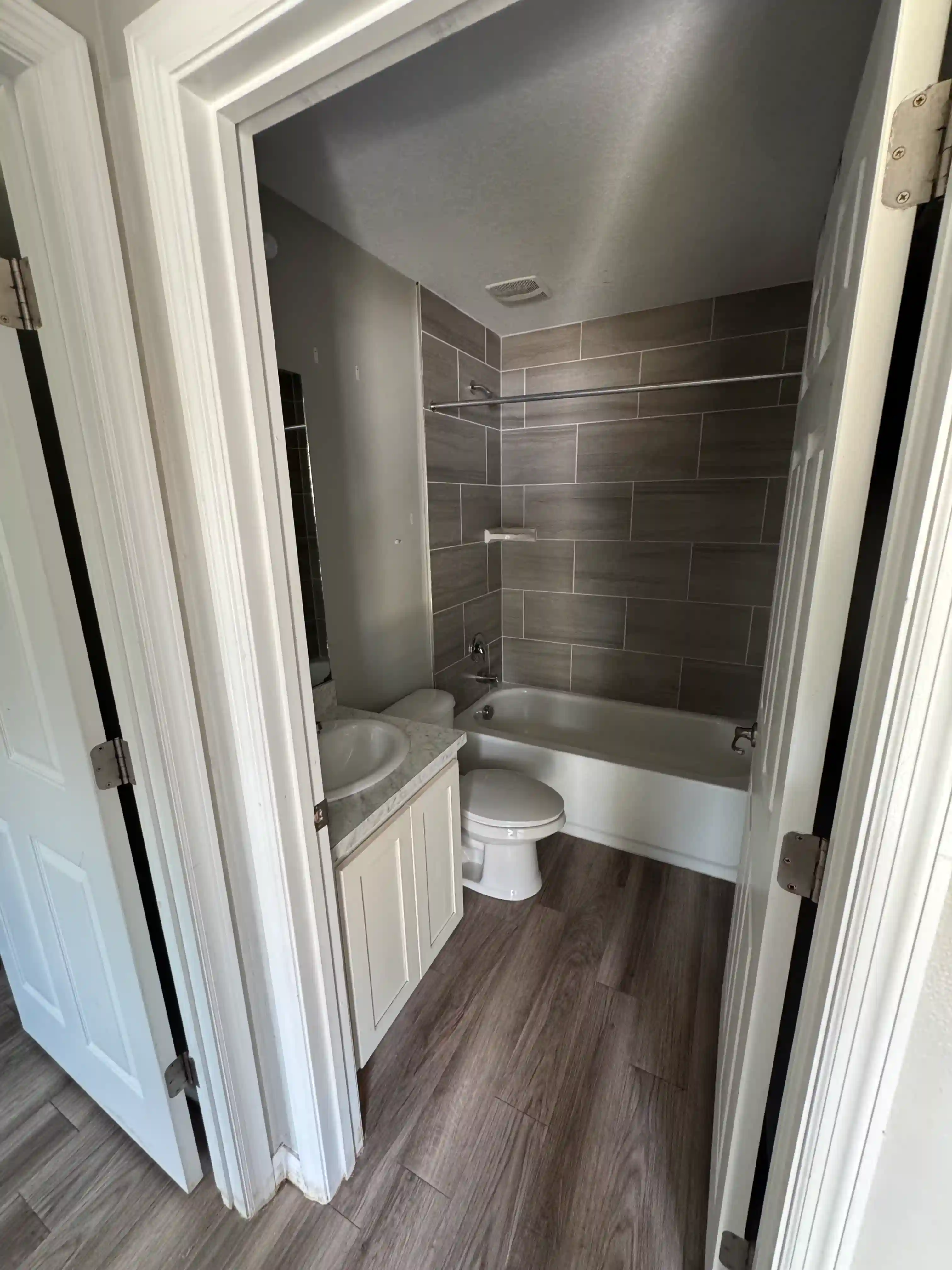 Bathroom tub shower tile vacant unit