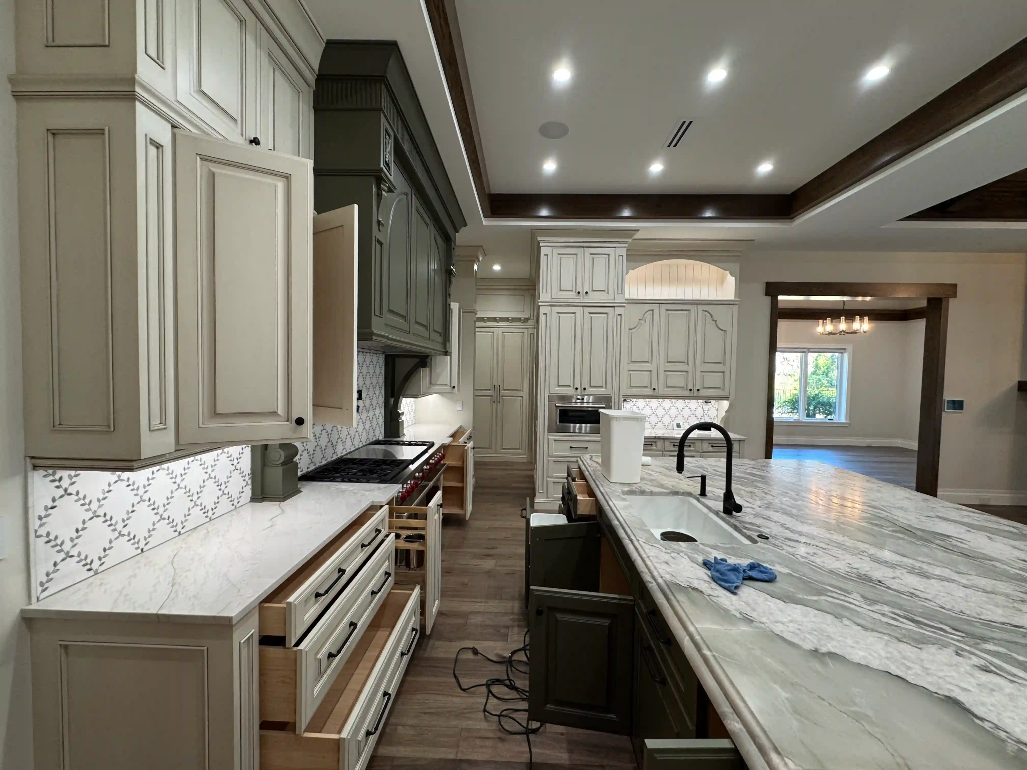 Traditional kitchen finished wide view